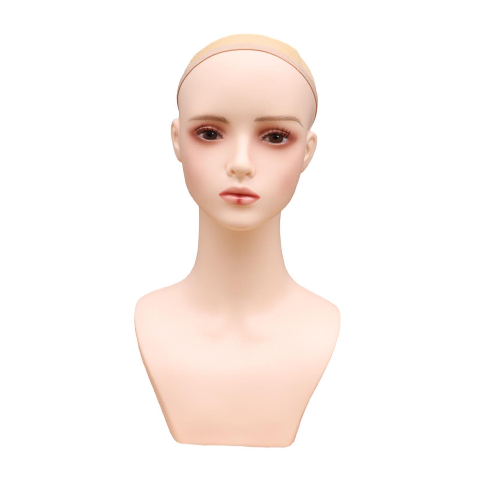 Manichino multiuso con testa di parrucca, leggero e robusto, espositore portatile per acconciature a casa, modello di espositore con testa di