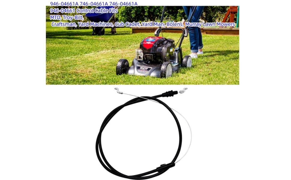 Miniatura 3 de 946-04661A 746-04661A 746-04661A 946-04661 Cable de control para MTD, Troy-Bilt, Craftsman, Yard Machines, Cub Cadet, Yard Man, Bolens, Murray