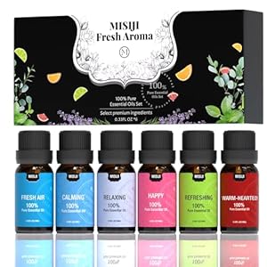 Well-Being Essential Oils Set-Essential Oils for Diffuser for Home,Essential Oils Diffuser Scents for Skin,Aromatherapy,Laundry,Candle&Soap Making,Humidifiers 6 X 10ML