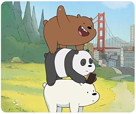 Creative Design Mouse Pad Rectangle Mouse Pad Gaming Mousepad We Bare Bears Poster Rectangle Non-Slip Mousepad Water Resistent Oblong Gaming Mouse Pads