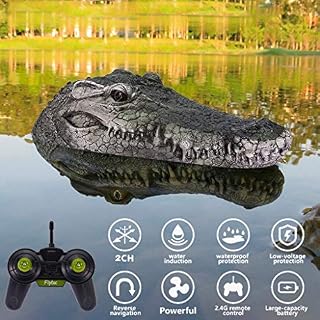 Remote Control Alligator Head, 2.4G Electric RC Boat for Kids or Adults- Low