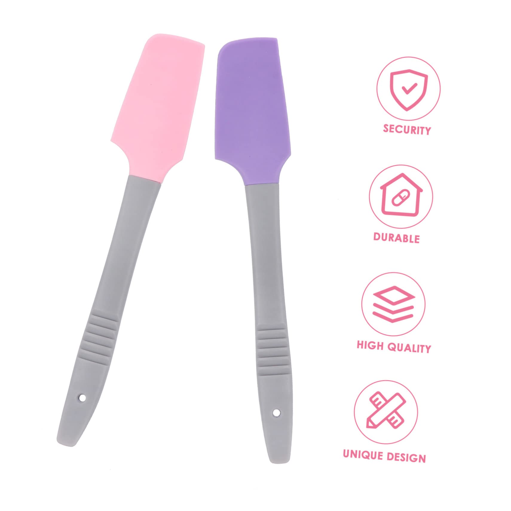 IWOWHERO 2Pcs Silicone Waxing Spatulas for Hair Removal Non Stick Wax Scraper Applicators Durable and Easy to Use for Home Waxing and Hair Removal