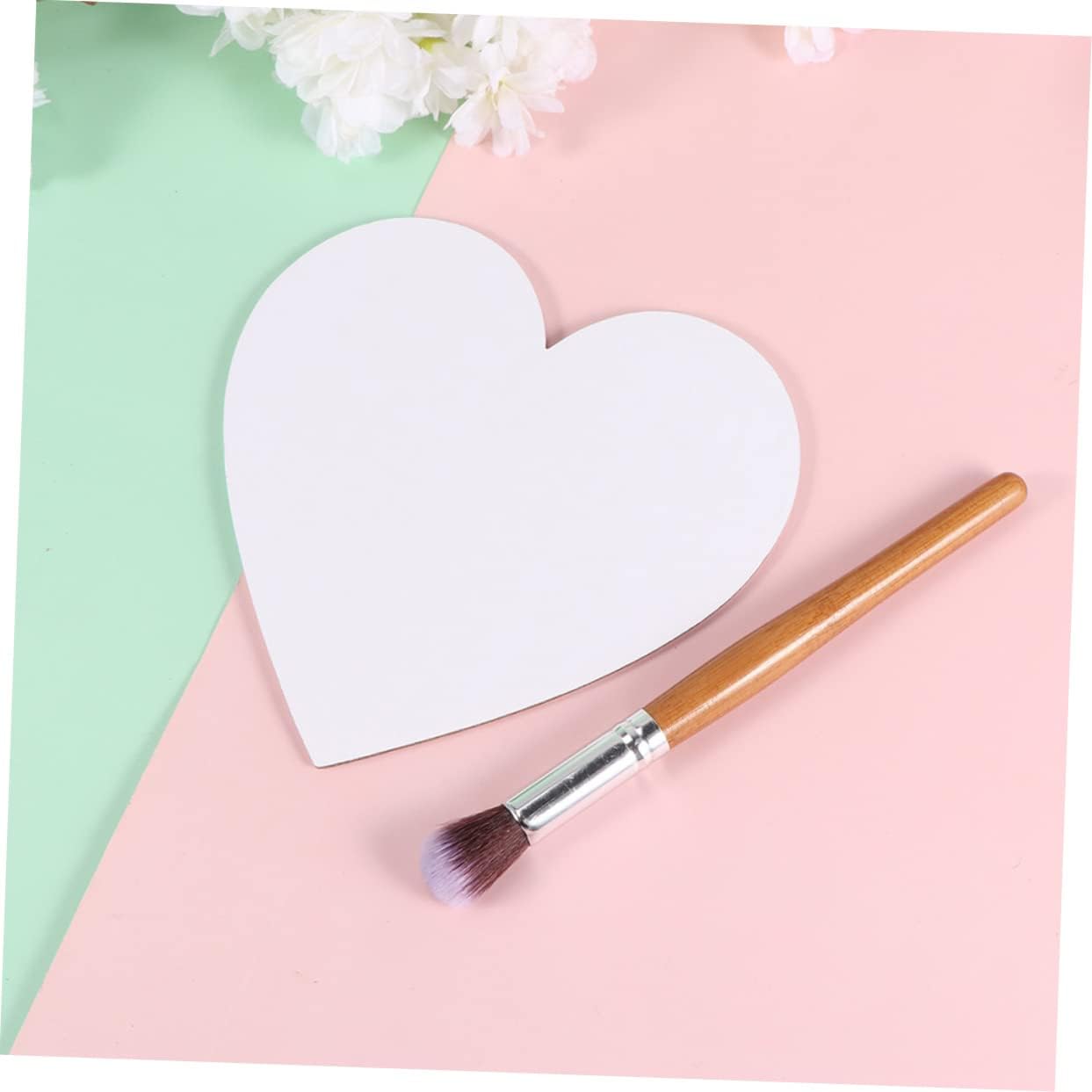 6pcs Heart Shape Cotton Canvas Painting Boards for DIY Art Projects Oil Painting Panels for Artists and Beginners Easy to Carry and Store