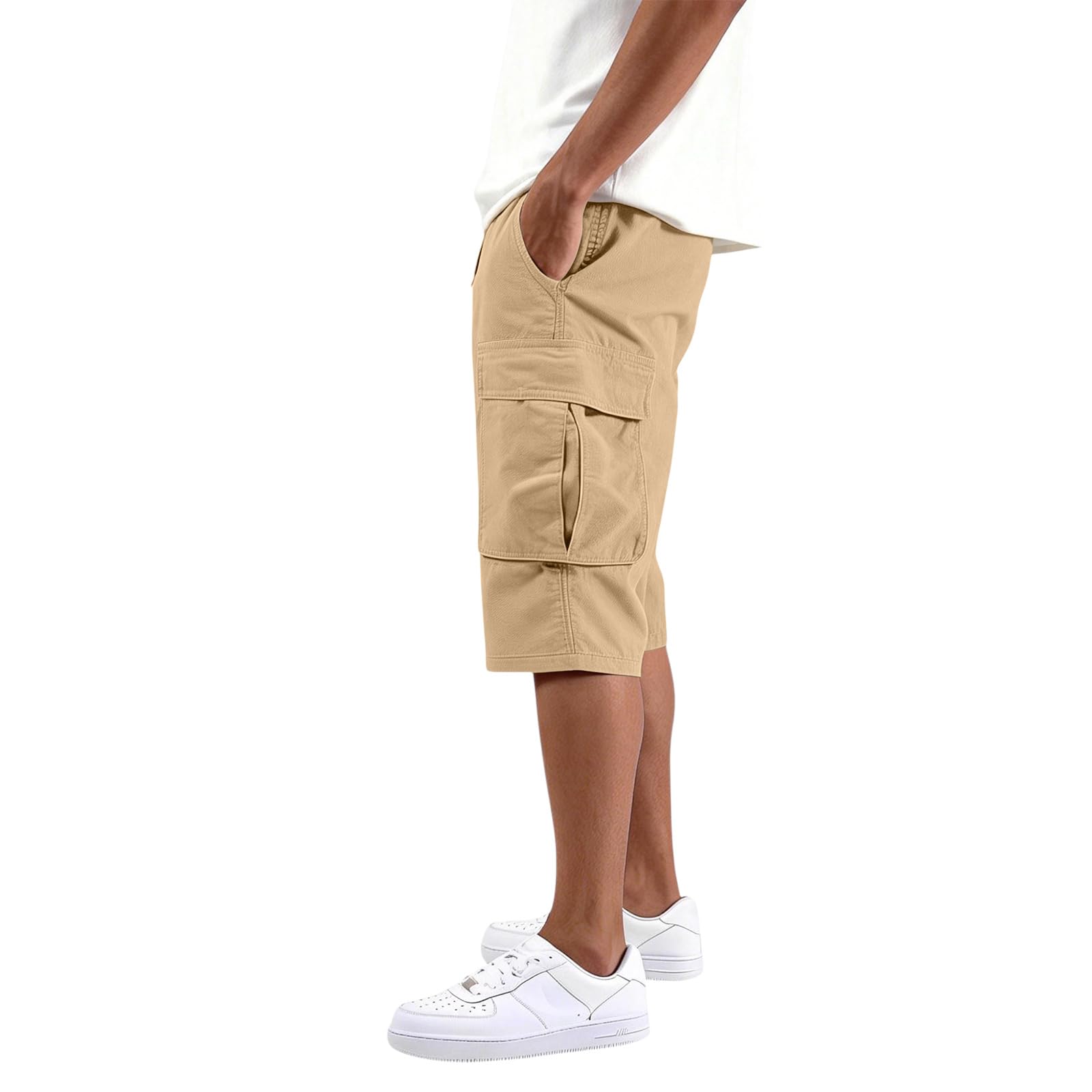 MOKBAY Men's Cargo Shorts Sport Elastic Military Trousers Summer Lightweight Short Shorts Pocket Hiking Work Bermuda Bermuda Shorts - 4