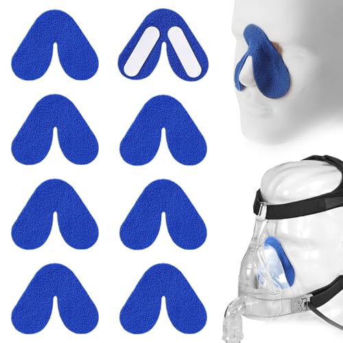 Hengbird 8 Piezas Almohadillas Nasales Para Máscara Cpap Cojín De Nariz Cpap Almohadillas Nasales Cpap Suministros Cpap Para Máquina Cpap Protector Nariz Para Mascarilla Con 8 Pares De Tiras Nasales