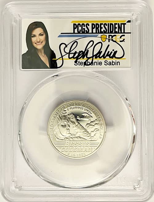 2023 S Clad Proof American Women Quarter Bessie Coleman PR 69 DCAM Stephanie Sabin Label PCGS