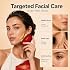 ZDEER GS5 LED Red Light Therapy for Face & Neck Massager Facial Care Device Electric Gua Sha Brass Tool with Heat & Vibration for Firming, Sculpting & Skincare, Red