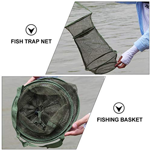 BESPORTBLE, 2 peças, rede de pesca dobrada, portátil, camarão, peixe, iscas de caranguejo, armadilha