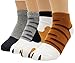 JJMax Women's Cute Kitty Cat Paws Socks with Paw Prints on Toes, Ankle 4 Pair Set, One Size,Ankle 4 Pair Set,One Size