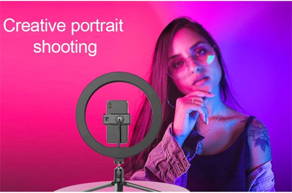 10 Inch RGB Light with Remote LED Photographic Selfie Tripod with Stand