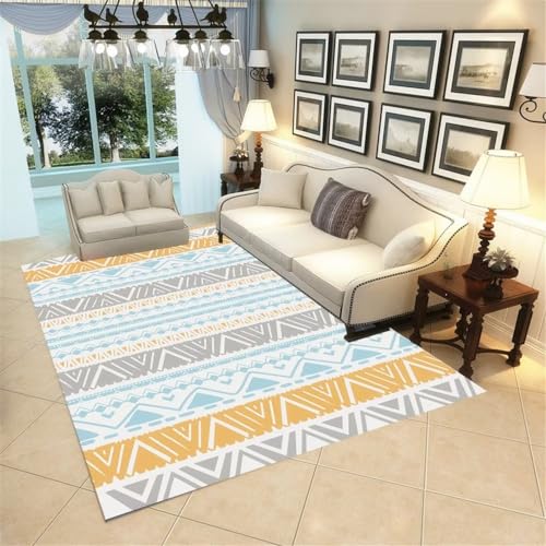 Tapis de restaurant bleu à rayures pour créer un coin repas convivial