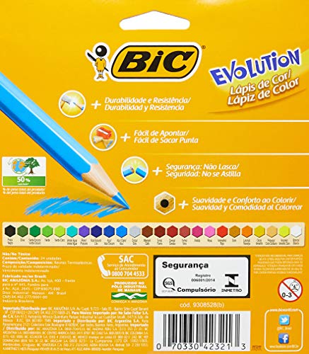 Encontraproduto.com.br - Lápis De Cor Bic Evolution 24cores