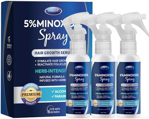 5% Minoxidil for Men and Women Hair Growth Spray, Minoxidil Spray 2oz 3pcs