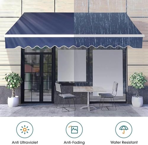 Vela de sombra impermeable y lona de toldo de patio de reemplazo 2.4x2.7m en poliéster 3