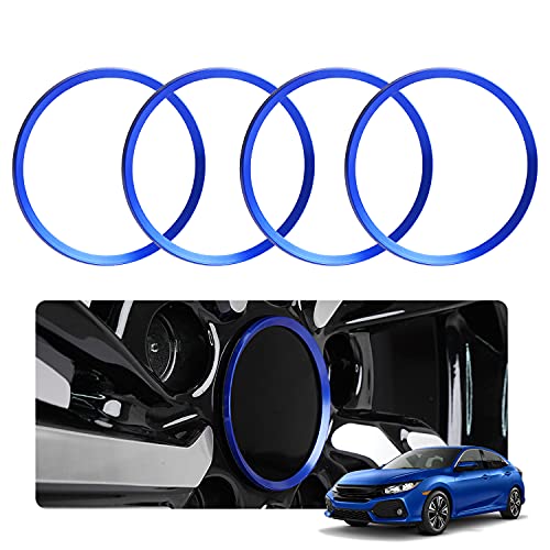 KitsPro Wheel Center Cap Trim for Honda Civic 10th Generation and Accord Hub Center Cap Decoration Ring Accessories , Pack of 4