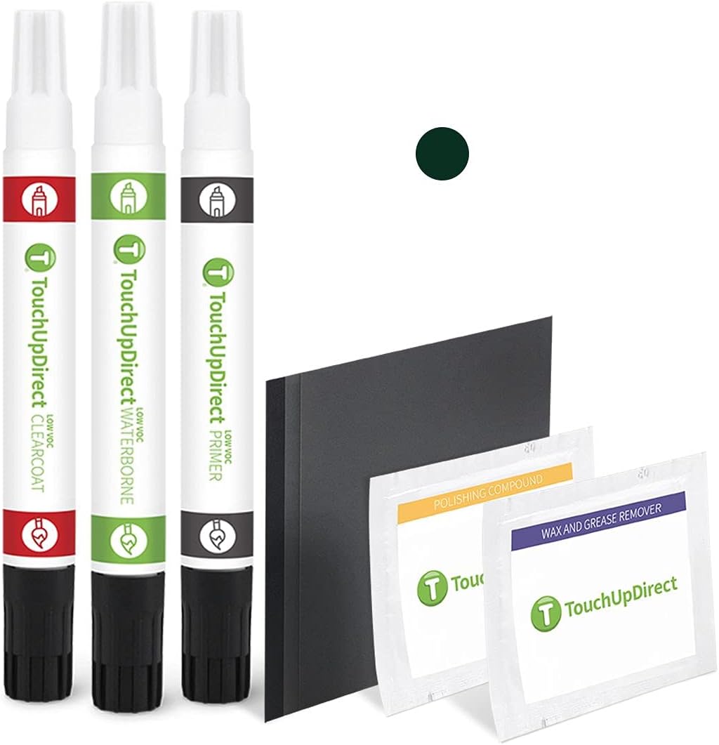 TouchUpDirect PGZ Black Forest Green Compatible with Ram Exact Match Touch Up Paint Pen+Brush Applicator - Platinum Kit