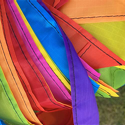 Emma Kites Rainbow Spiral Windsock 8 Bright Colors Spinner Backyard Porch Campsite Garden Decor 60-Inch #TOP4