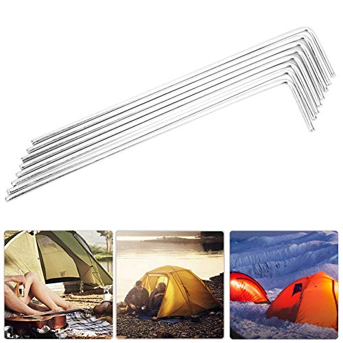 Cavilha para barraca de camping, barra de tenda leve, material de ferro galvanizado de alta compress