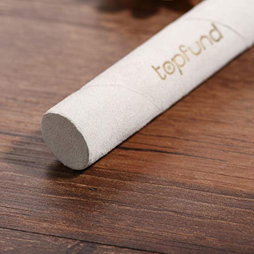 TOPFUND Solid Beech Wood Suede Mallet for Crystal Singing Bowl, Solid Suede Striker, Singing Bowl Mallet - Image 2