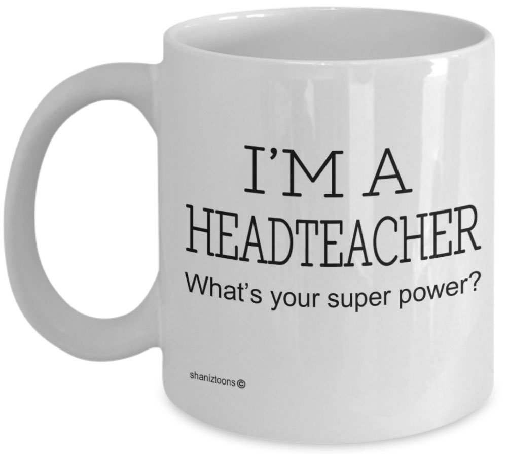 Shaniztoons White Headteacher Funny Gift Mug