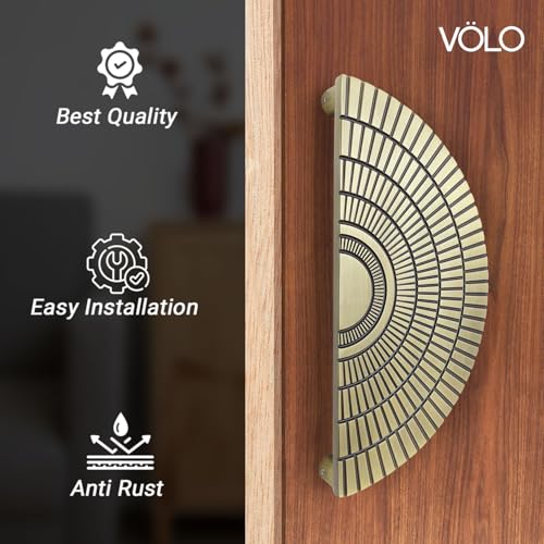 Image of VOLO Main Door Handle - Heavy Duty Pull Handle for Wooden & Glass Doors in Home, Office & Hotel Use (Model: S-626) - Pack of 1 Set (Antique - 224MM)
