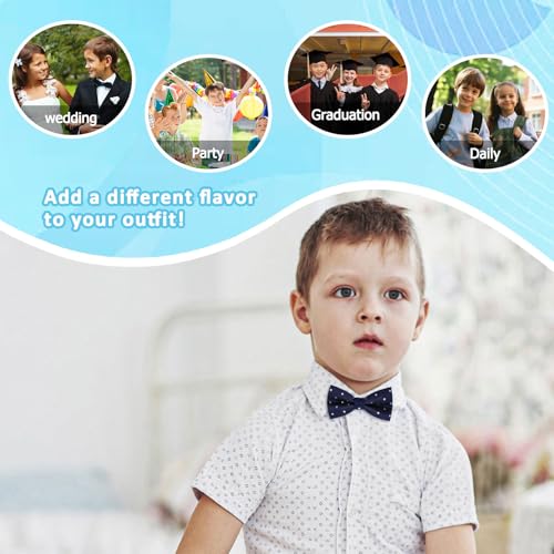 Boys Bow Tie, Kids Bow Ties for Boys 4-7, Pre-tied Clip on Kids Toddler Bowtie for Girls School Party Wedding Concert3