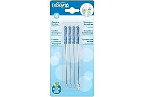 Dr. Brown's Baby Bottle Cleaning Supplies Essentials: Bristle Brush 4-Pack, Blue