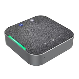 eppfun Konferenzlautsprecher mit Mikrofon, Bluetooth Lautsprecher mit Geräuschreduzierung 4 mikrofon, Kompatibel with Anrufe/Konferenzen/OnlineMeeting/Teams/Zoom