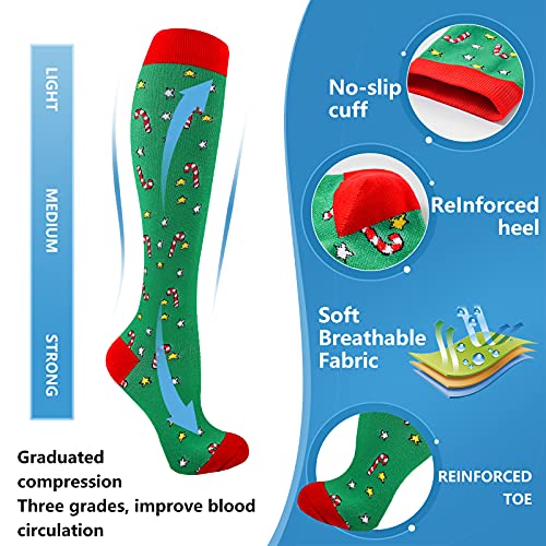 Image of bropite Compression Socks for Women &Men Circulation-Support Knee High Socks 20-30 mmhg-Best for Running,Medical,Nurse,Travel