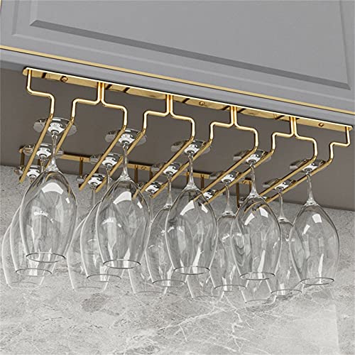 Porte-bouteilles sous armoire et support verres à pied