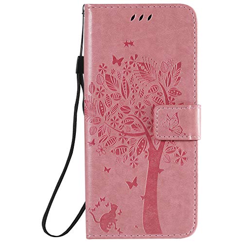 Cover per Samsung Galaxy A51 5G Custodia A51 5G Portafoglio a Libro Flip e con Funzione Supporto Chiusura Magnetica rosa silicone tpu pelle