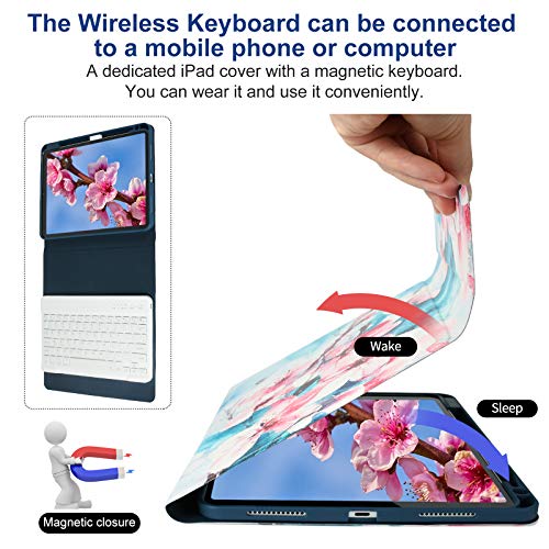 Ipad Air 5Th Generation Case With Keyboard Ipad 10.9 2022 Keyboard Case With Pencil Holder 7 Color Backlit Detachable Bluetooth Keyboard Case For  Ipad 10.9" Air 5Th 4Th Gen,Ipad 11 Pro 2018,Peach #TOP7