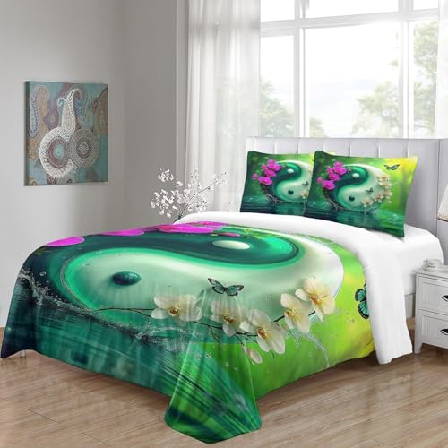 Ensemble de literie Yin Yang art unique imprimé 3D 3 pièces - 6