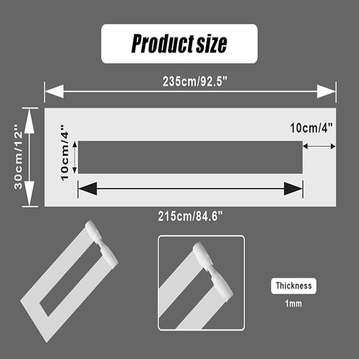Foldable parking line template, concrete/asphalt marking stencil for traffic lines