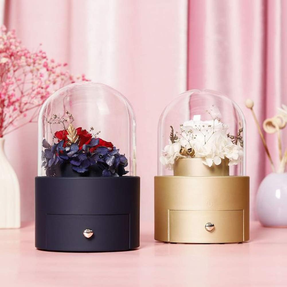 Eternal Rose Preserved Rose Original Gifts for Women Valentine's Day Original Women Gifts Gift for Girlfriend Gift Birthday Woman Gift Anniversary Gold (Pink)