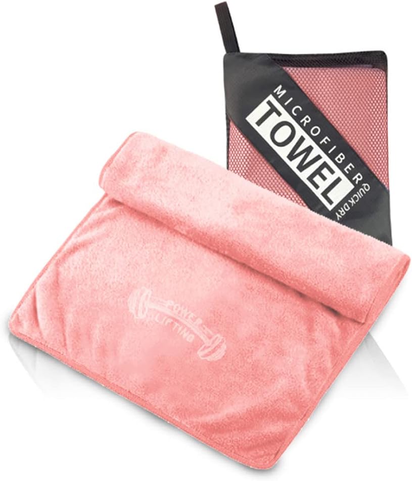 WoliiMicrofiber Yoga Towel,Wolii Quick Dry & High Absorbent Sweet Towel for Gym,Beach,Travel,Super Soft Swimming Sports Towel with Independent Corner Design for Indoor and Outdoor-95x42cm (Pink)