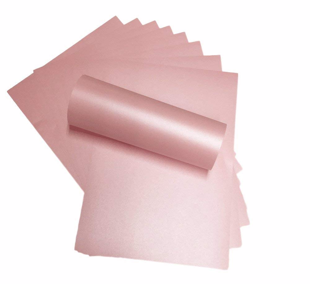 Syntego Petals Pink Pearlescent Shimmer Tarjeta decorativa A4 de doble cara, 290 g/m² (50)