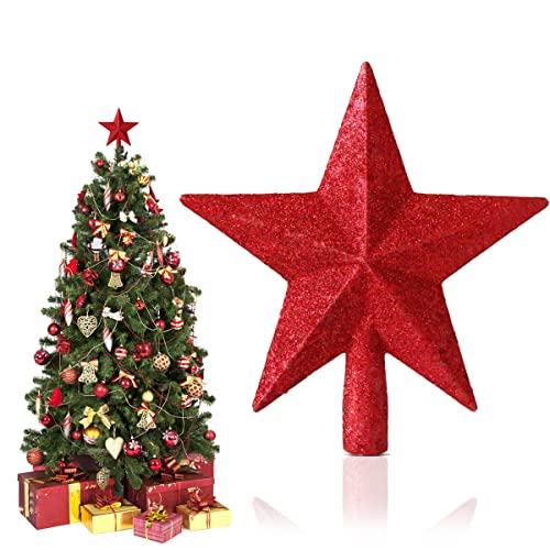 Weihnachtsbaum Stern Rot 20cm, Christbaumspitze Stern Weihnachtsbaum...