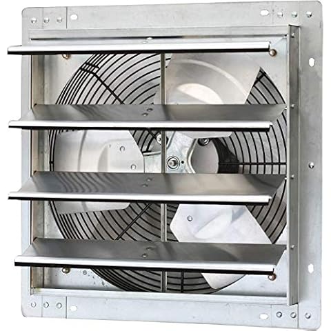 iLiving - 16" Wall Mounted Exhaust Fan - Automatic Shutter - Variable Speed - Vent Fan For Home Attic, Shed, or Garage Ventilation, 1200 CFM, 1800 SQF Coverage Area Cover
