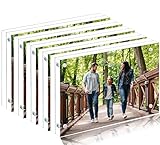 Toolsure Acrylic Picture Frames 4x6,Acrylic Photo Frame Bulk Clear Magnetic Frame with Gift Box Pack