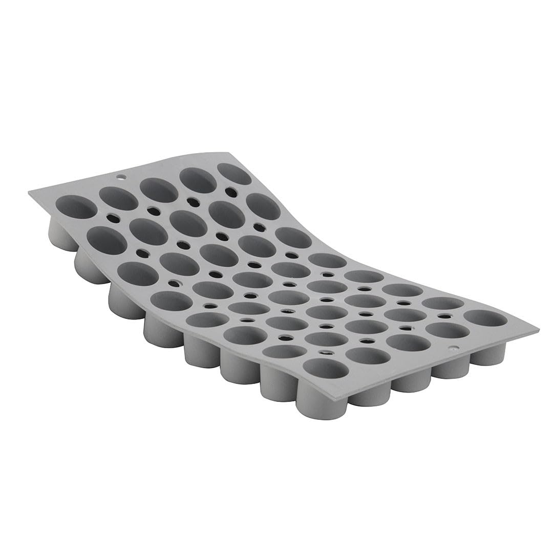 De Buyer - Plaque de 40 mini Cylindres ELASTOMOULE en mousse de silicone - 30 x 17,​6 cm, diamètre 2,​75 cm -