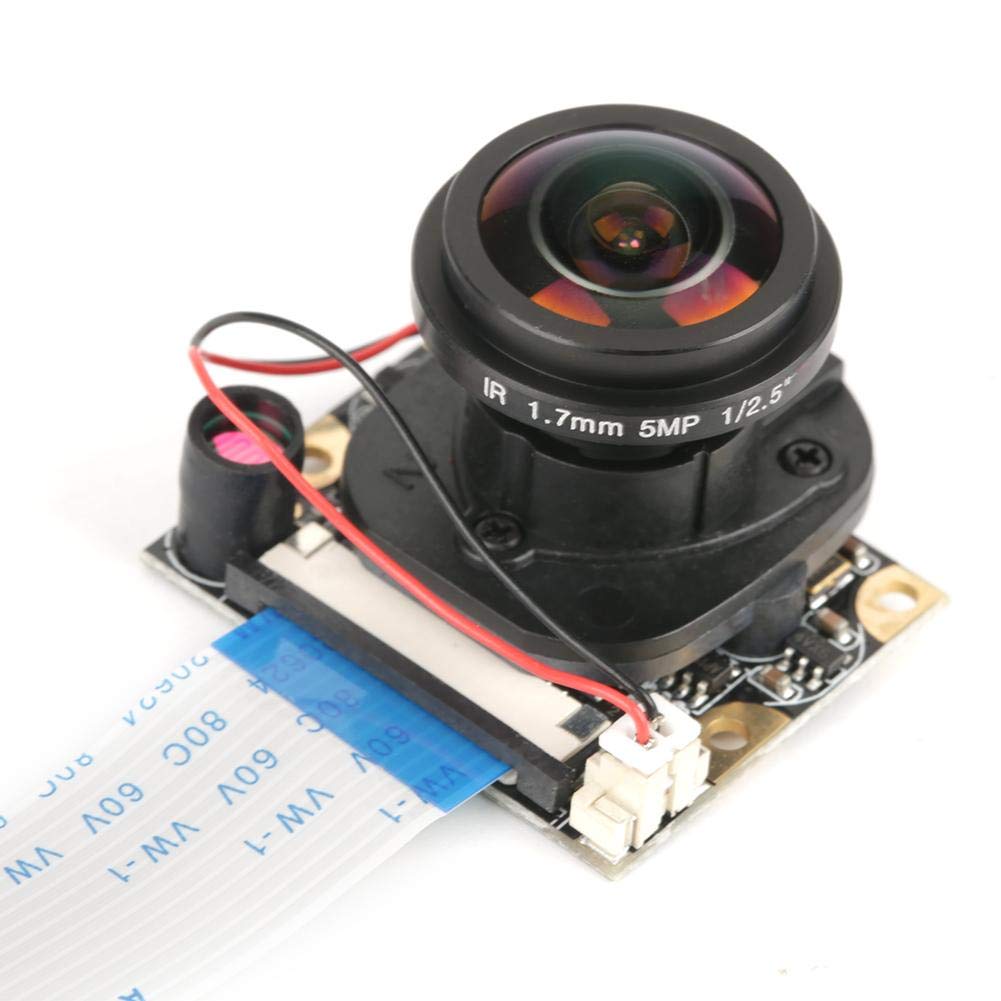 Akozon Modulo telecamera 5 Megapixel Sensore OV5647 Webcam Video HD Supporta Visione Notturna Passa Sutomaticamente Scheda del Modulo Telecamera IR CUT per B 3/2(Niente luci)