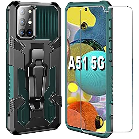 Samsung Galaxy A51 5G Phone Case,Folmeikat With Screen Protector Military Grade Protective with Belt Clip and Kickstand Protective Phone Case for Samsung A51 5G 6.5" (Dark Green) Cover