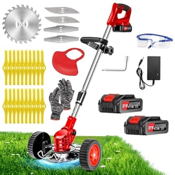 grass trimmer with wheels