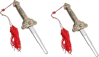 ABOOFAN 2 Peças Prática Matinal Ao Ar Livre Aço Inoxidável Telescópico Portátil China Adereços De Desempenho Brinquedos Esportivos Portáteis Telescópico Abs Retrátil Principal