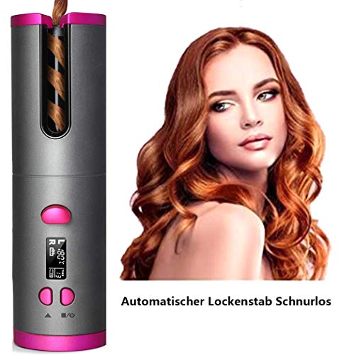 Preisvergleich Produktbild Auto Lockenstab Air Curler Kabelloses Design Rotierender Wellenförmiger Tragbare Lockenwickler Eingebaute Batterie Temperaturregelung Keramik Lockenstäbe Pflanzen Protein Beschichtung Hair Curler
