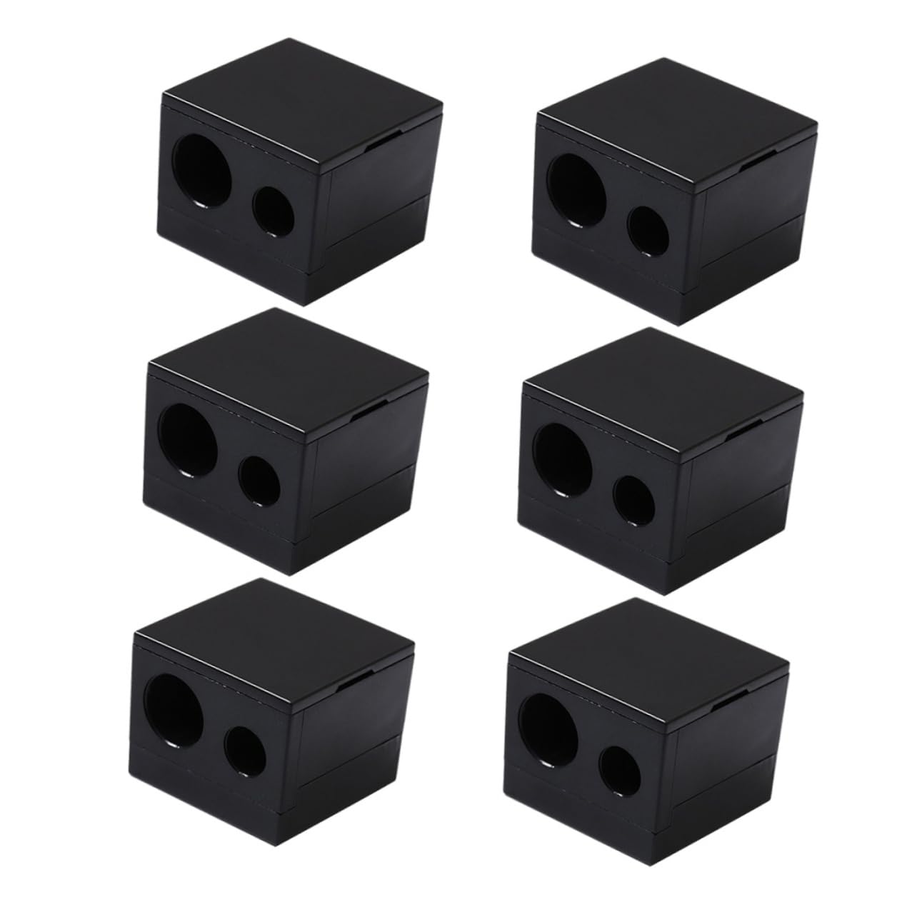 Angoily Cosmetic Pencil Sharpener Set Makeup Eyebrow Pencil Sharpener for Eyeliner Lipstick Dual Hole Lid