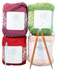 Mindfulknits Flora Anfänger-Strickset 4-teilig