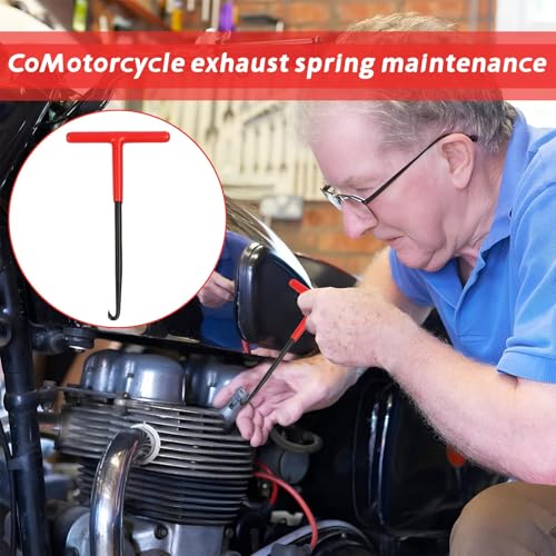 AONAYO 2 Stück Federhaken,Bremsfederzange,Trommelbremse Werkzeug,Auspuff Federhaken,T Haken Federzieher,Federzieher Aus Stahl,Für Motorrad Schneemobil Dirt Bike Fahrrad Moped(16 * 8cm)