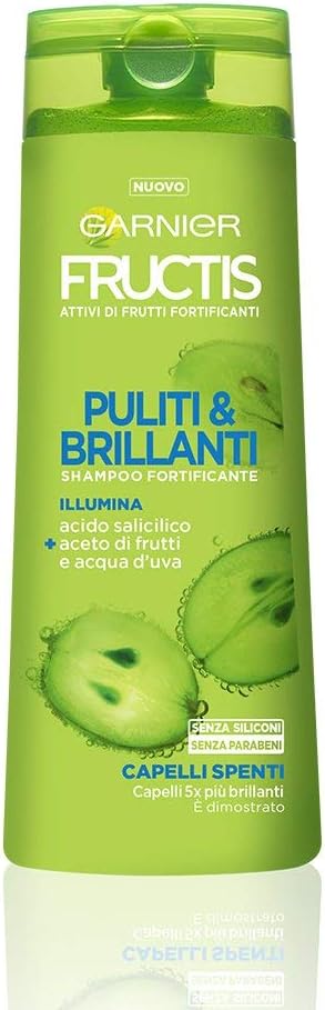 Garnier Fructis Clean and Brilliant Shampoo for Dull Hair, 250 ml